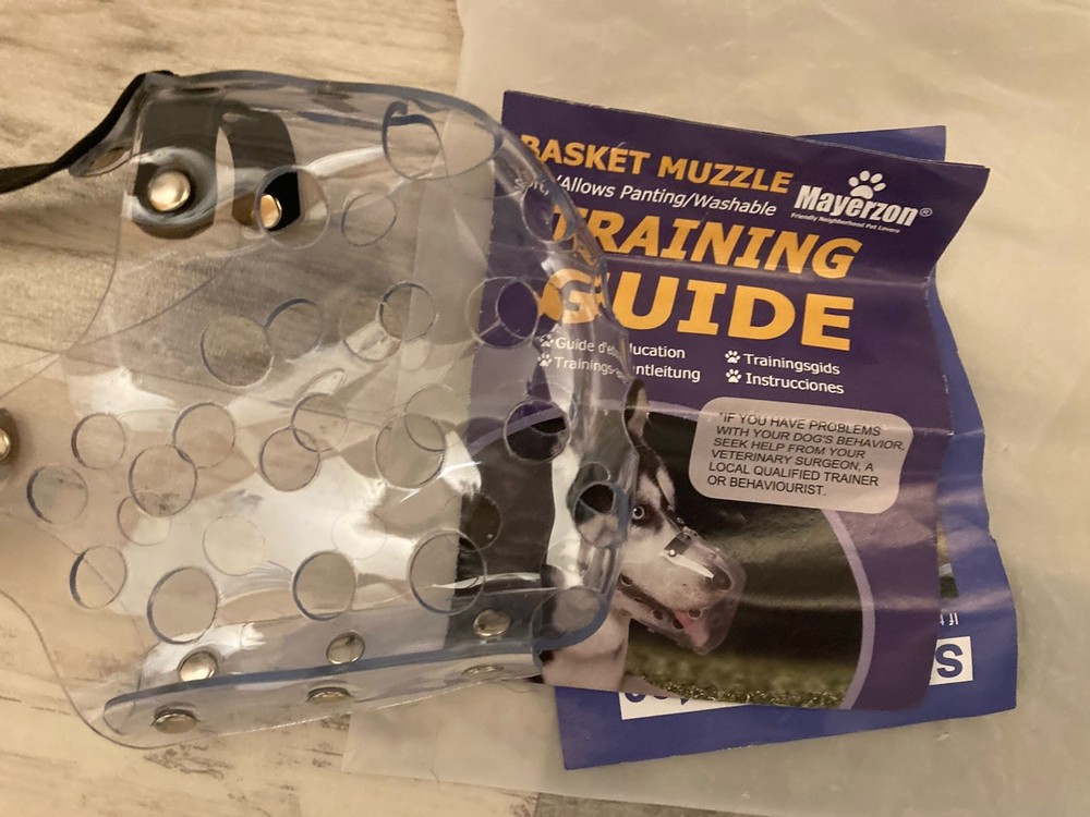 PVC Basket Muzzle for Medium Large Sized Dogs to Prevent Biting...