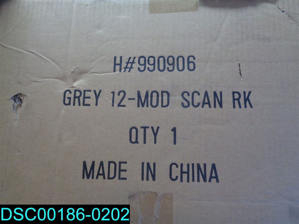 H#990906 GREY 12 MOD SCAN RK, Retail Display Rack