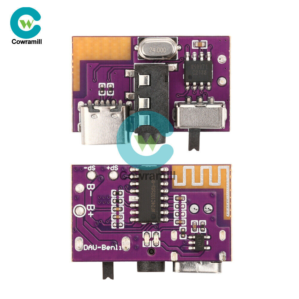 5pcs Type-C DC3.5V-5V 5W Mono Audio Amplifier Bluetooth Decoding Board TWS 3.5mm