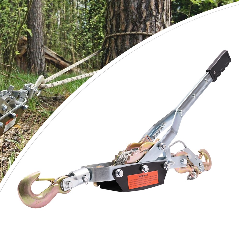 Puller Tightener Heavy Duty Cable Winch Power Puller w/ Hooks 5 Ton /11023 lbs