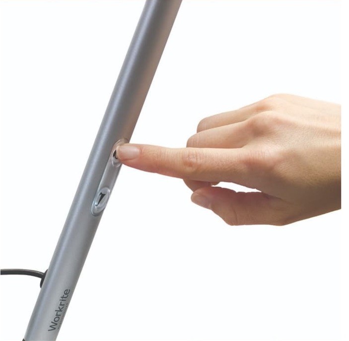 Workrite Astra 3 LED Task Light Motion Sensor Double Arm Dimmable Office Lamp