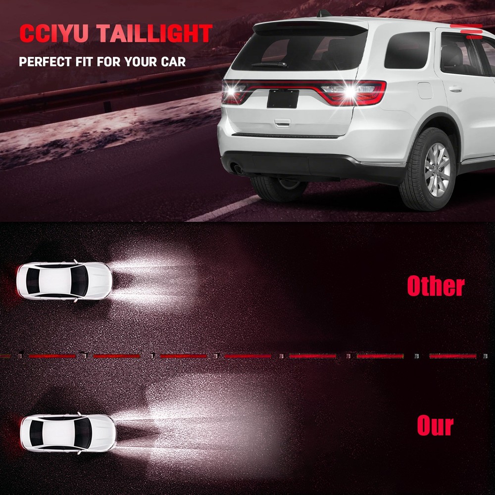 Left Driver Side Outer Full LED Tail Light Assembly For 2014-2025 Dodge Durango