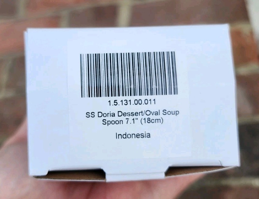 12 Pc Fortessa Doria 7.1" 18/10 Stainless Steel Extra Heavy Weight Oval Spoons