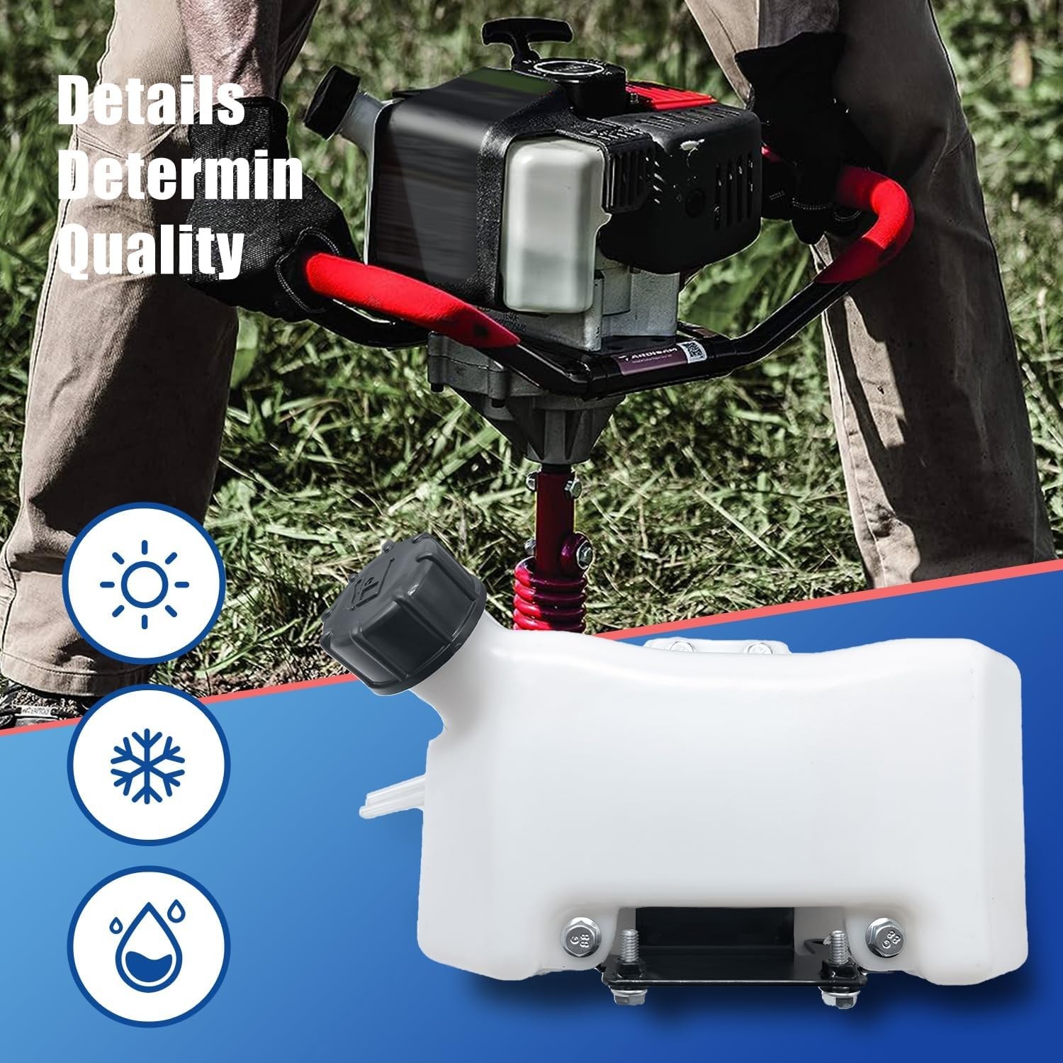 New Metal Fuel Tank Assembly 10683 for Earthquake Post Digger Auger E43/MC43