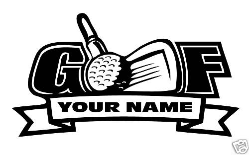 Customized GOLF Decal Sticker- with your name