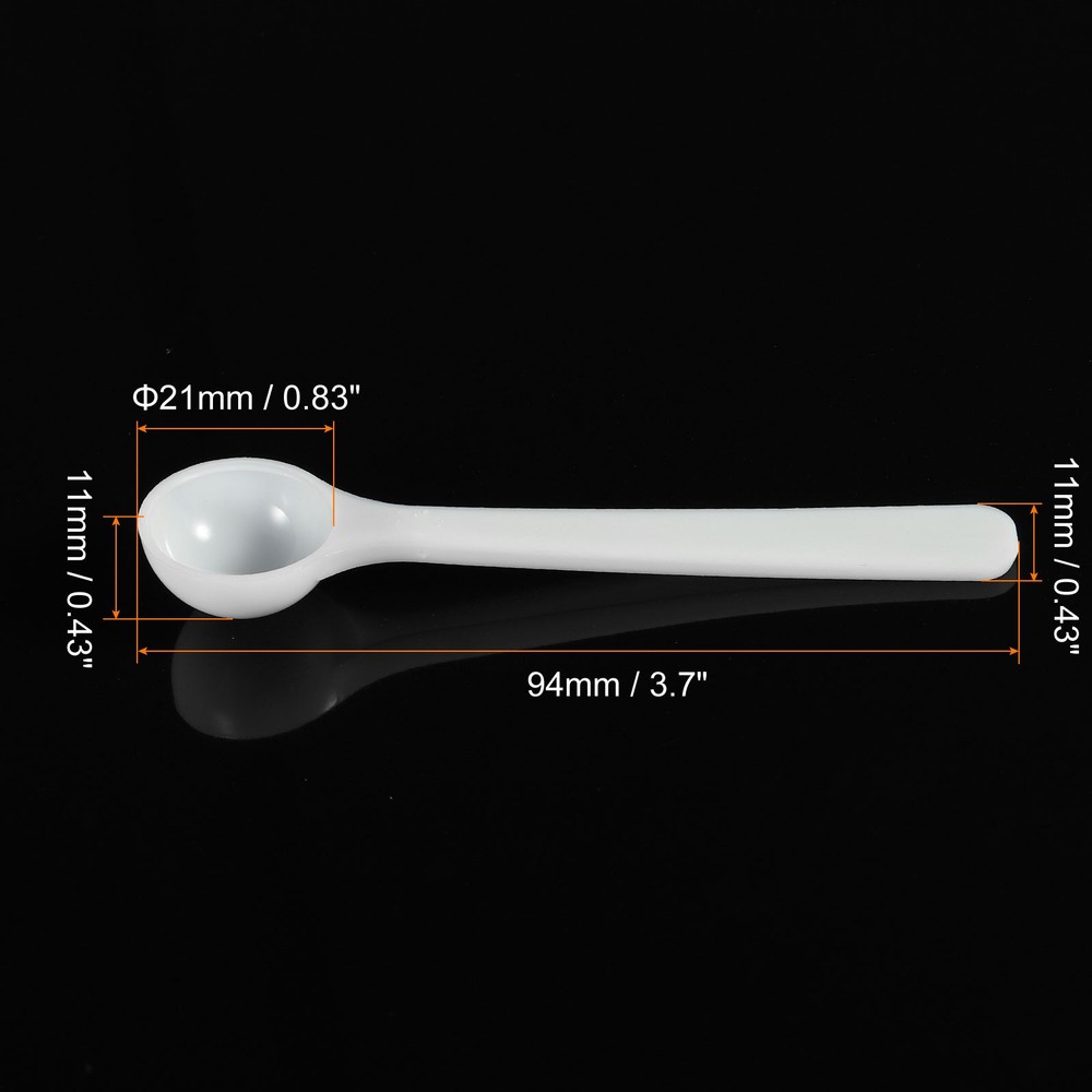 15Pack Micro Spoons 1 Gram Measuring Scoop Plastic Round Bottom Mini Spoon