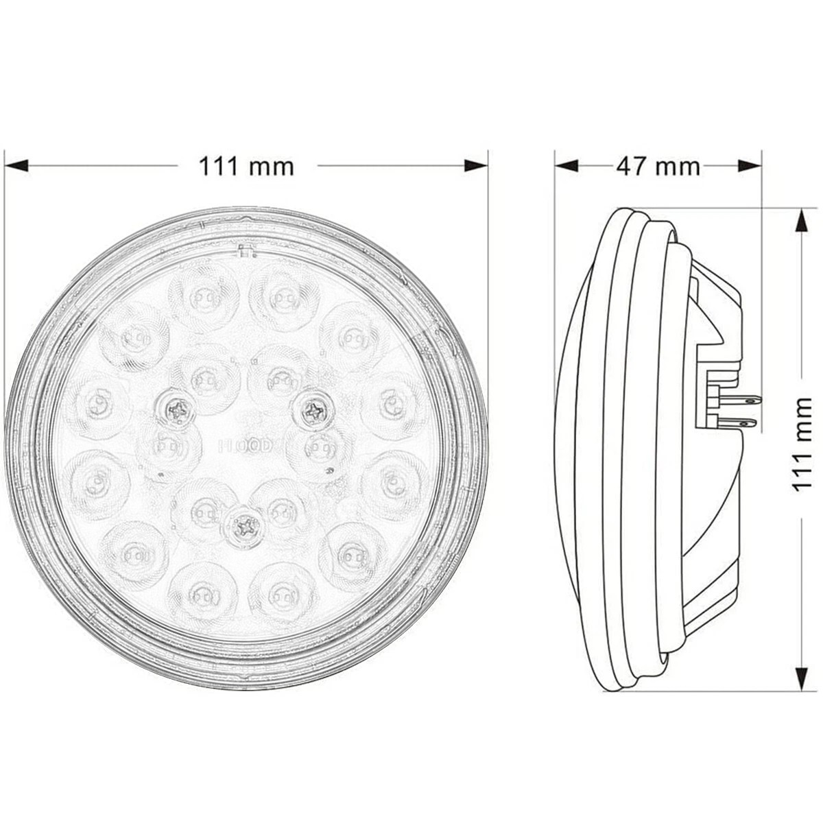 2pcs 90W PAR 36 For Aircraft LED Sealed beam 7200 Lumens LED Landing Light