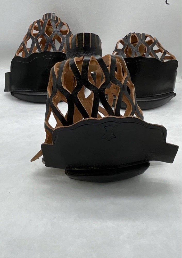 4 NOS Replacement Billiard/Pool Corner Pockets Baskets Black Leather