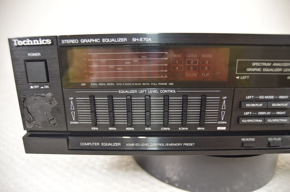 Technics SH-E70A 7-Band Graphic Equalizer W/ Spectrum Analyzer Tested Excellent
