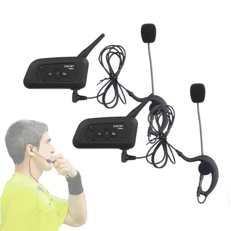 Full Deplux Football Bluetooth Intercom Headset Soccer Communication 2pcs/Pack