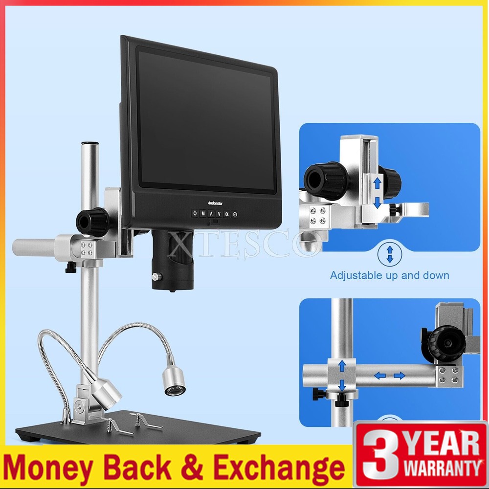 Andonstar AD249-M 10-inch LCD Screen Digital Microscope for Electronics Solder