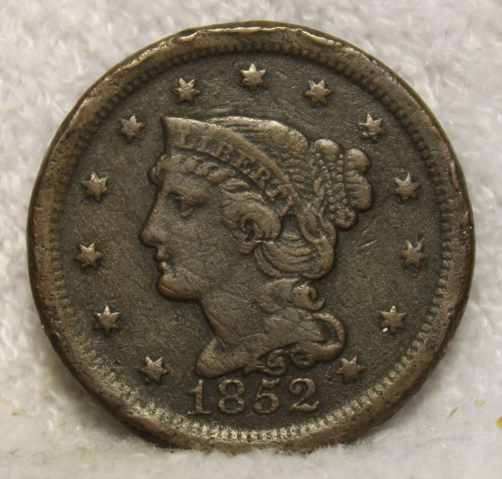 1852 large cent