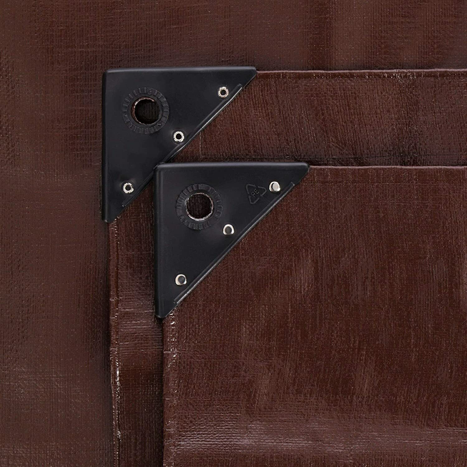 8' X 10' Super Heavy Duty 16 Mil Brown Poly Tarp Cover - Thick Waterproof