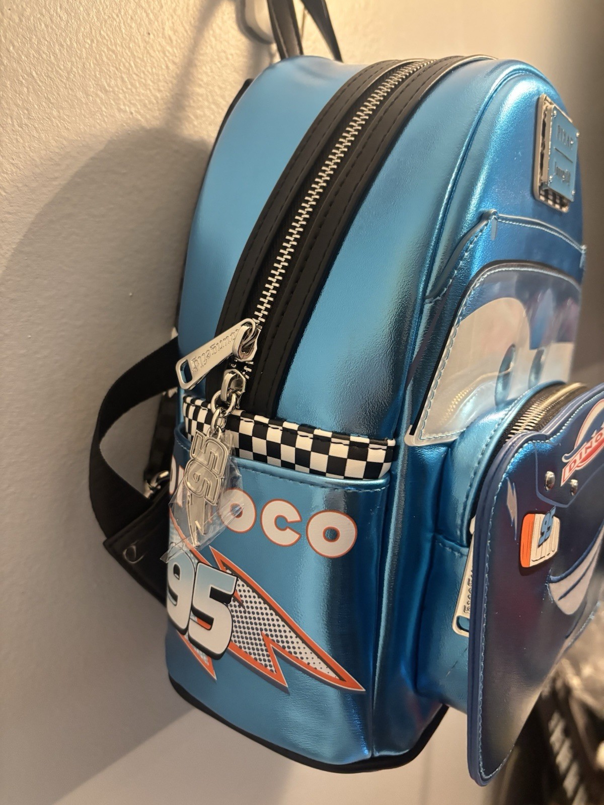 Loungefly Disney Pixar Cars Lighting McQueen Rusteez And Dinoco Bags