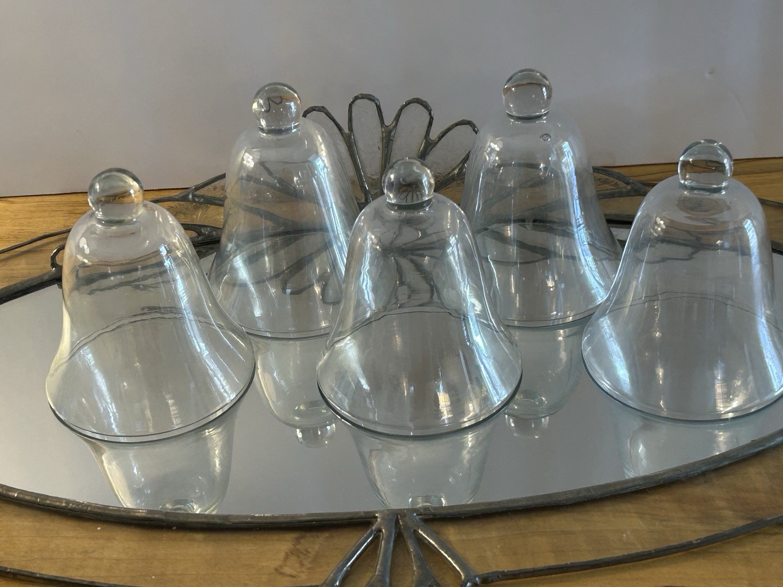 Antique Blown Glass Garden Cloche Dome for Saplings Candles or Kitchen Decor