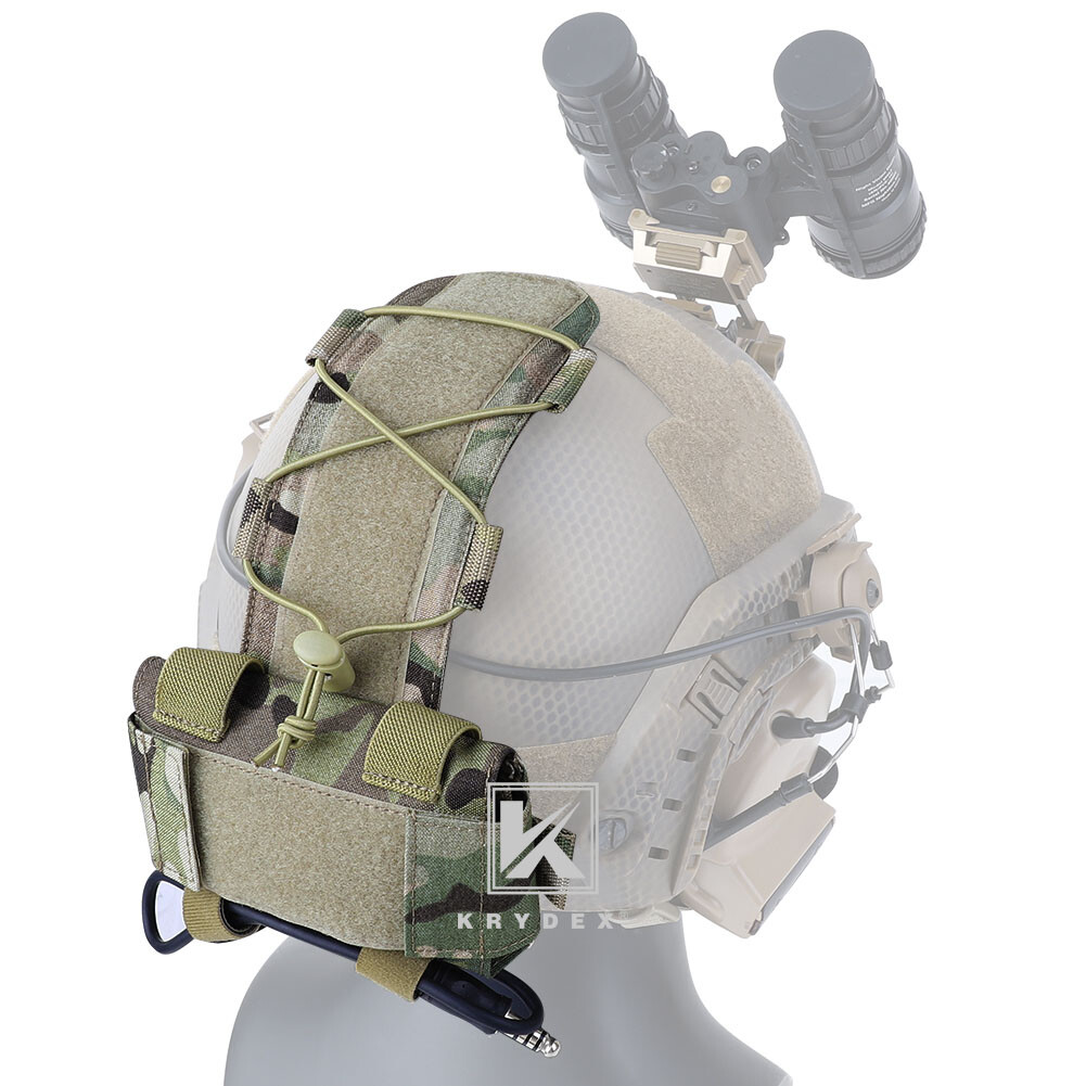 KRYDEX Helmet Counterweight Pouch Helmet Battery Pouch Cord Lock Retainer