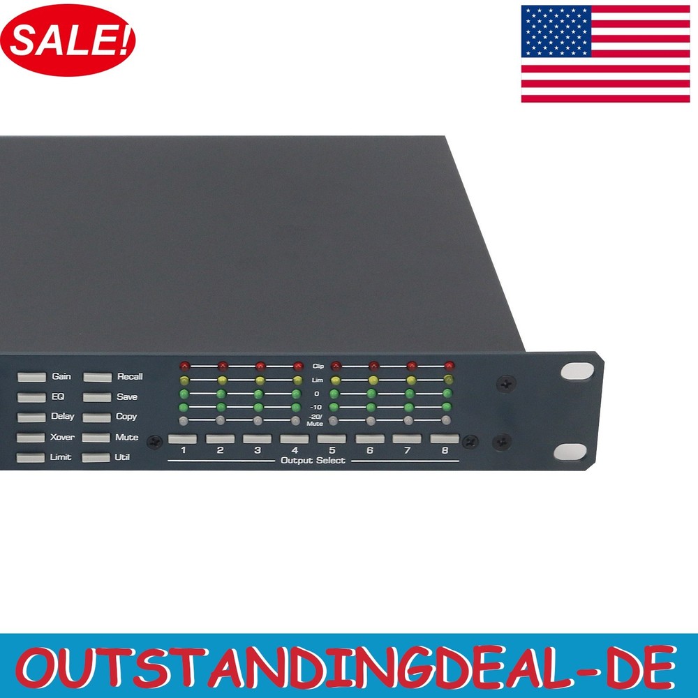 4.8SP Digital DSP Audio Processor 4 Input 8 Output Professional Sound System USA