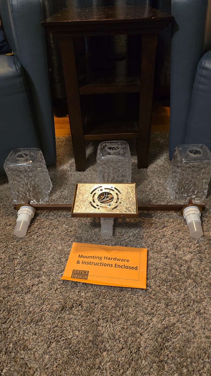 Justice Design Veneto Luce Era 25" 3-Light LED Bath Vanity Light Open Box