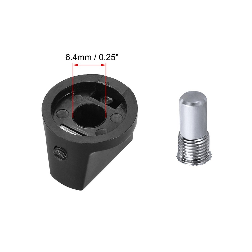 4pcs, 6.4mm Potentiometer Control Knobs For Guitar Volume Tone Knobs Black