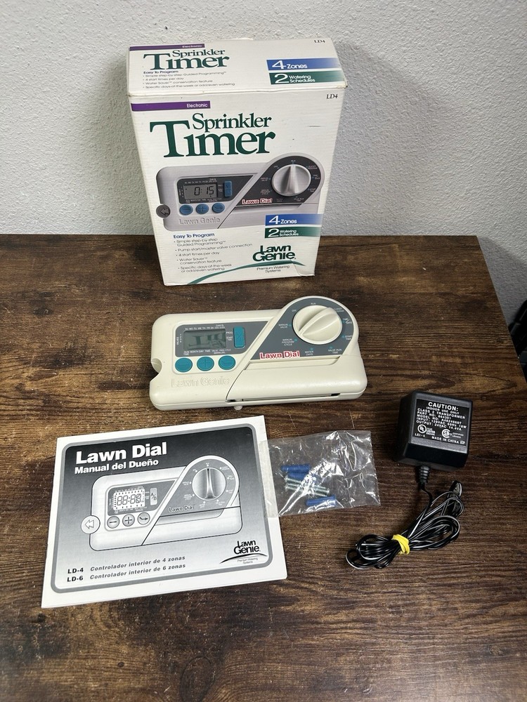 Lawn Genie Lawn Dial LD4 4 Zone Irrigation Timer Sprinkler Timer Controller