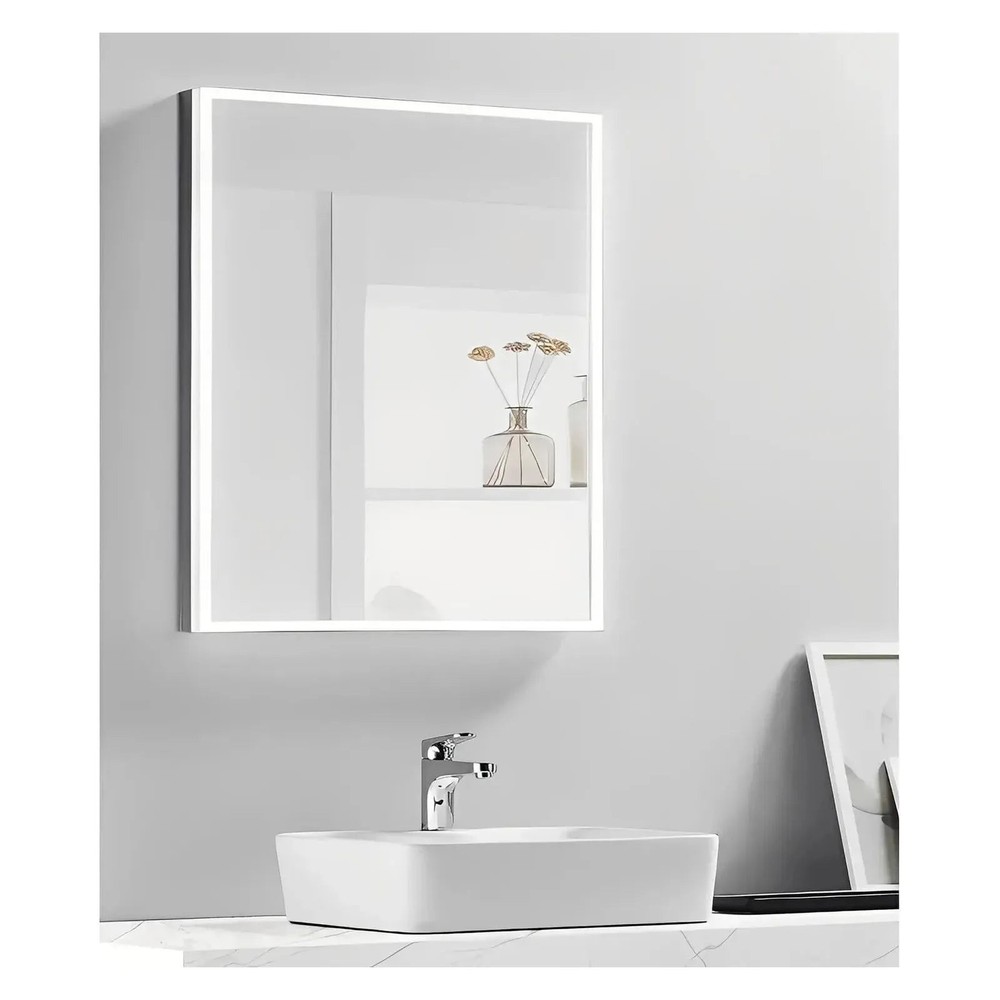 NEBULA LED LIGHTED BATHROOM VANITY RECTANGLE MIRROR - 26 x 20