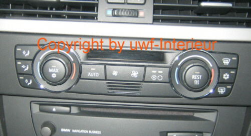 (Lr) Rings Climate Control Aluminium Chrome BMW E87, E90, E91, E92, E93