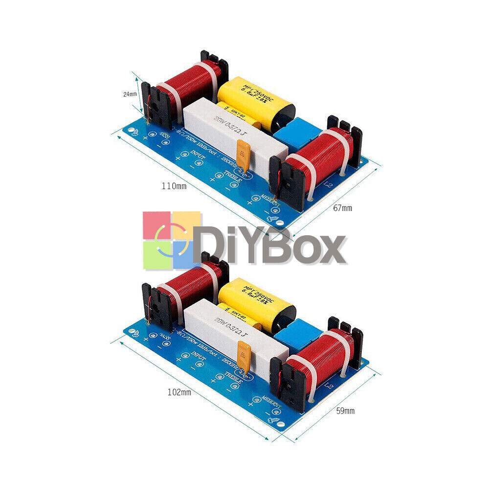 Crossover 3way Crossover Filter HiFi Speaker Modification Upgrade Filter 120W