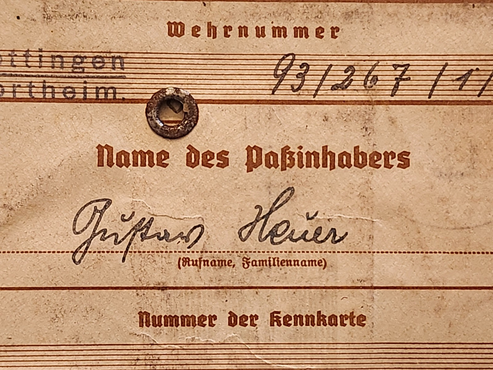 WW2 Germany. Military ID Gottingen-Northeim 1937