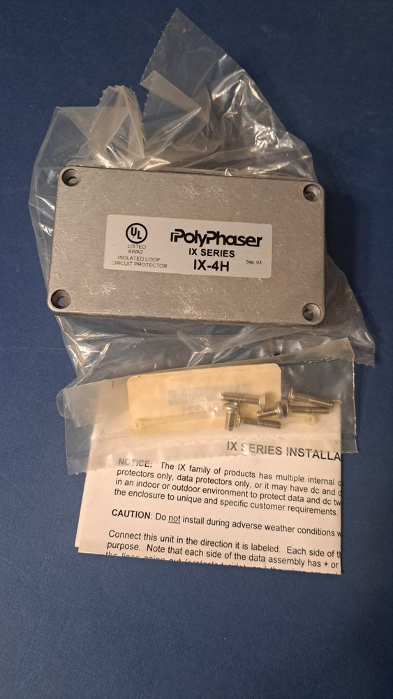 NIB NEW POLYPHASER IX-4H/W INDOOR ISOLATED LOOP CIRCUIT PROTECTOR