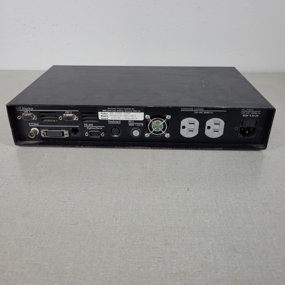 Electronic Theatre Controls ETCNet Remote Video Interface Switched Power Outlets