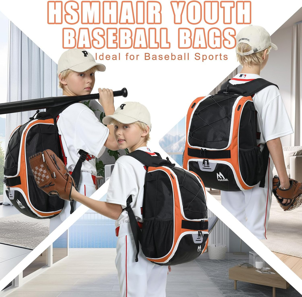 Baseball Bag-Baseball Backpack Holder for Baseball, Large Main Compartment,Softb
