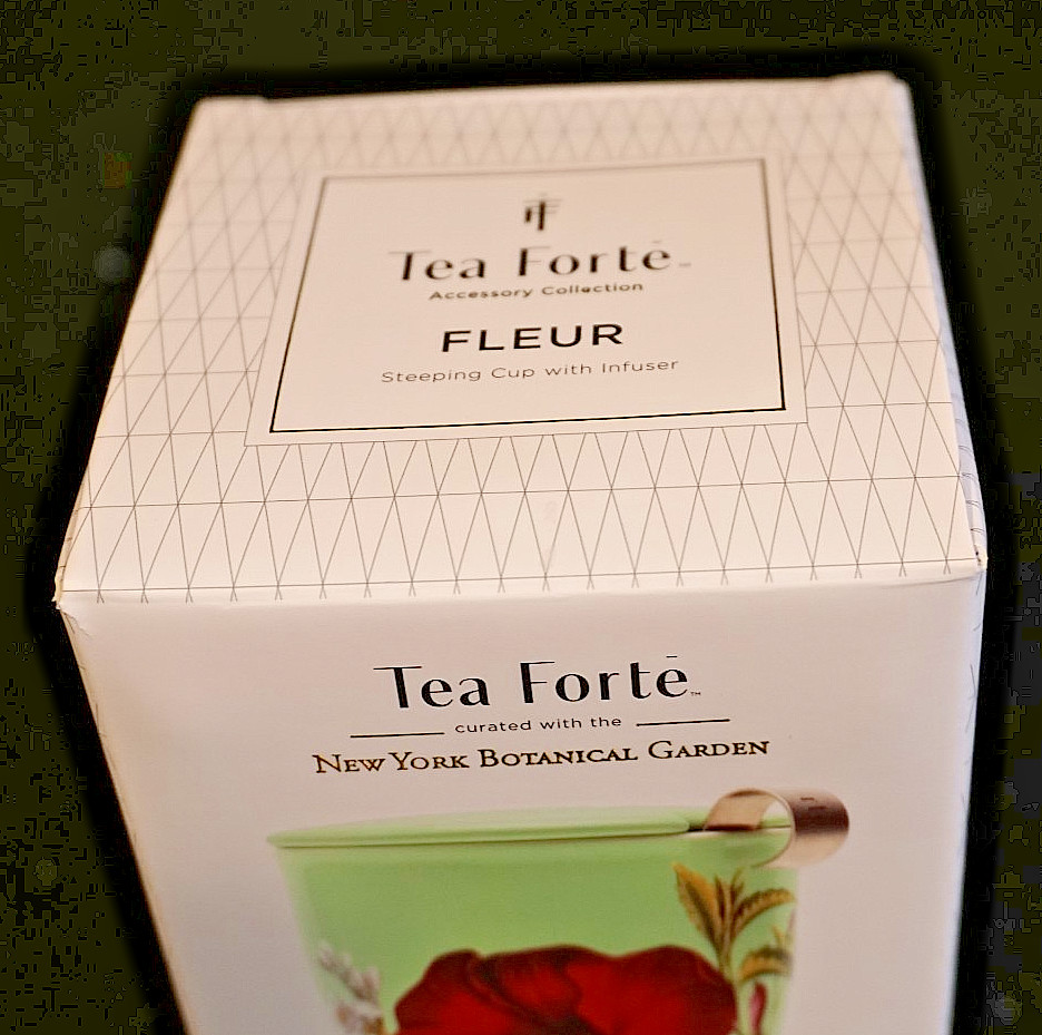 Tea Forte Fleur Ceramic Steeping Cup W/ Infuser Brewing System NEW
