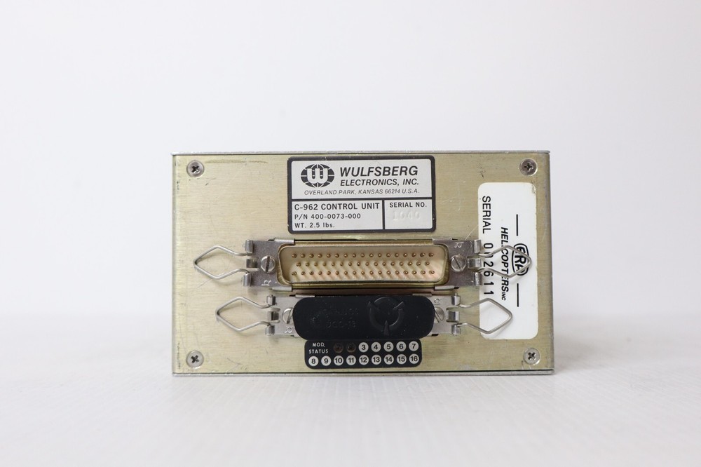Wulfsberg Electronics C-962 Control Unit 400-0073-000 Removed Working