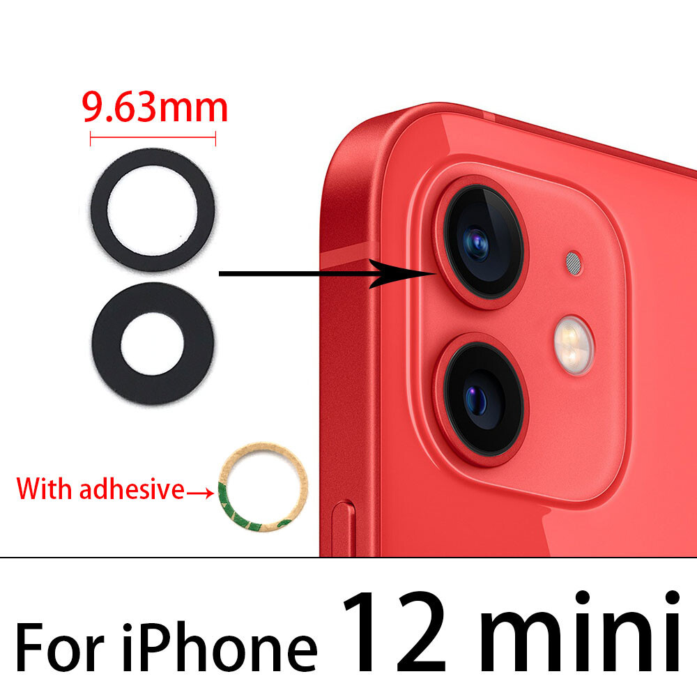 For iPhone 12 / Mini / Pro / Pro MAX Rear Back Camera Lens Replacement + Glue