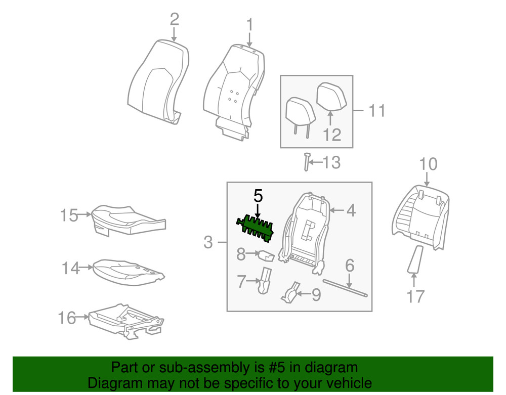 Genuine GM Lumbar Support 15865928
