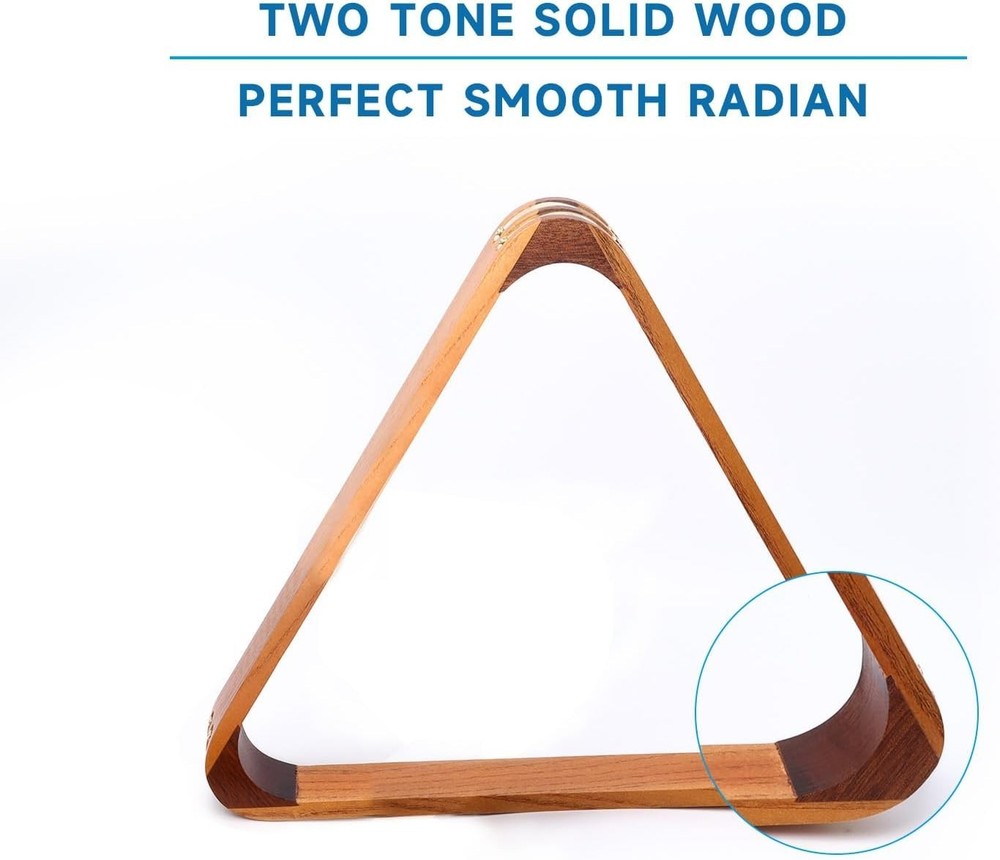 Solid Wood Billiard Racks - 8-Ball Triangle & 9-Ball Diamond Style