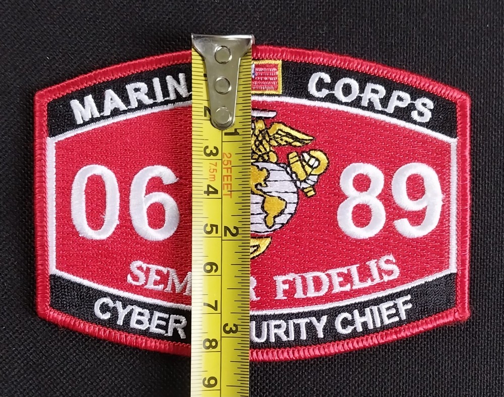 MARINES CYBER SECURITY CHIEF ~ Embroidered Jacket Vest Hat PATCH ~ Licensed NOS