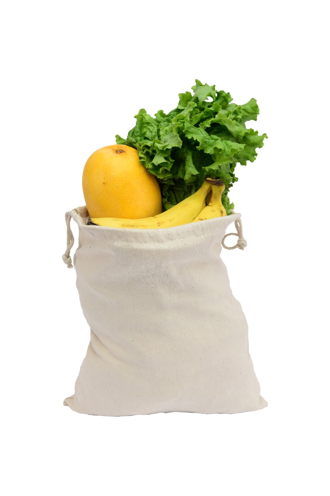 100% Cotton Canvas Reusable Produce Bags Multipurpose Drawstring Storage Pouches