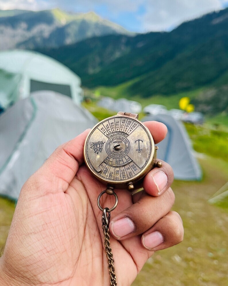 Personalized Antique Working Compass, Engraved Compass