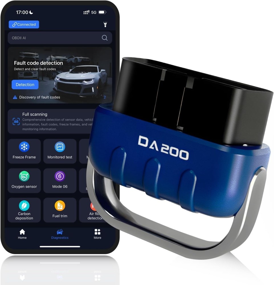 AI OBD-II  Car Code Reader Diagnostic Scanner Bluetooth 5.4 MEMORY CONNECTION