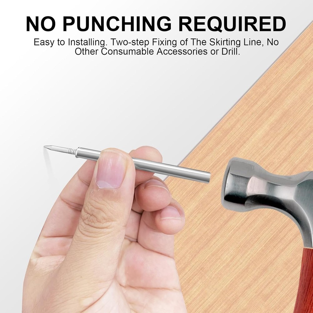 50 pcs Double-Head Skirting Thread Seamless Nail