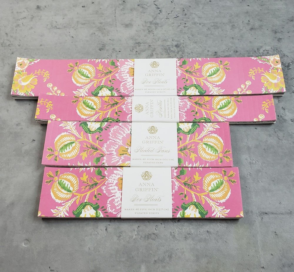 Anna Griffin Crafting Pleating Papers 192 Strips NEW Open Box