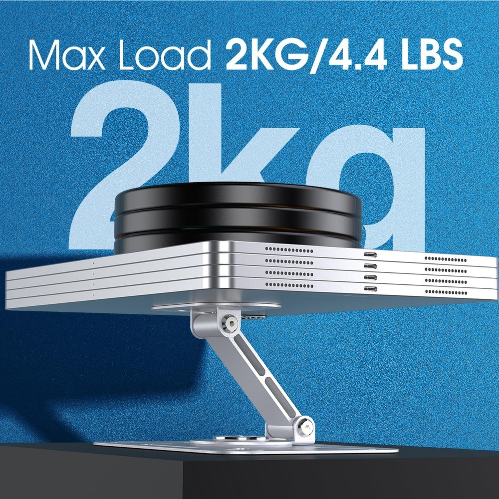 Desktop Projector Stand Table Mount Adjustable Angle 1/4 Screw 360 Holder