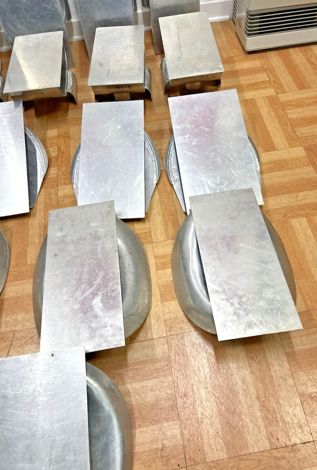 Vintage Aluminum Hat Mold Lot MILLINERY Cowboy factory industrial making metal