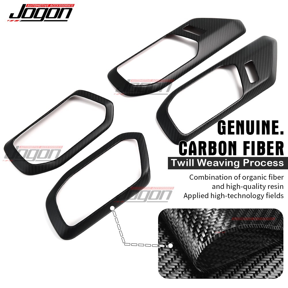 Matte Carbon For Ford Bronco U725 Raptor 2021+ Interior Door Handle Decor Trims