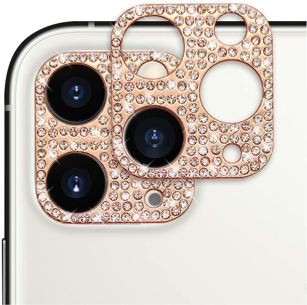 For iPhone 15 14 Plus 13 12 Pro Max Bling Diamond Camera Lens Screen Protector
