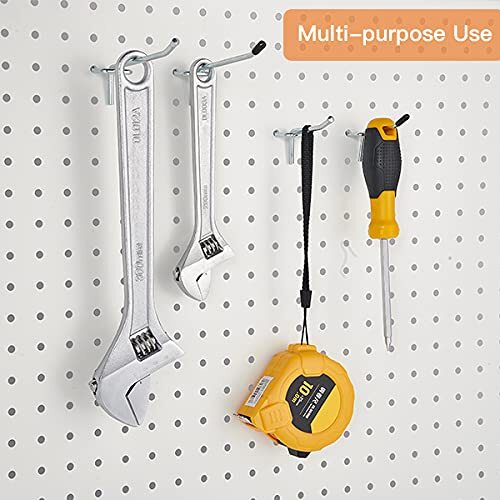 Pegboard Hooks Large Diameter 50-Pack 4 Inch L Shape Small Galvanized Heavy D...