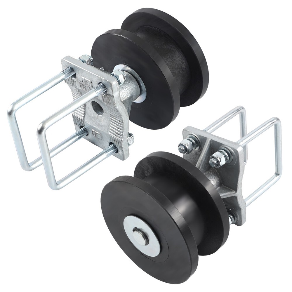 4" Square Post x 2 1/2" Round Gate Frame Premium Nylon Cantilever Roller US