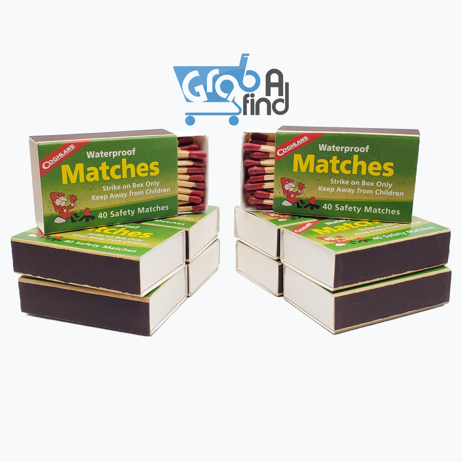 Coghlan's Waterproof Matches, #529, 10 Pack 40 Matches/box-(400 Matches Total)