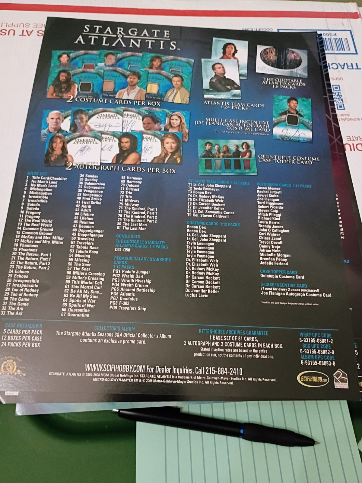 Lot Of 10 Stargate Atlantis 1,2,3 And SG1 6 7 8 9 10